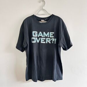 Vintage 2001 WWF Wrestling Black 'Game Over?!' T-Shirt Triple H WWE
